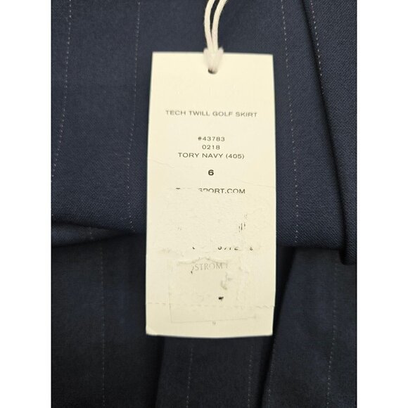 New Tory Sport Tech Twill Golf Skirt Womens 6 Navy Blue - Picture 6 of 7